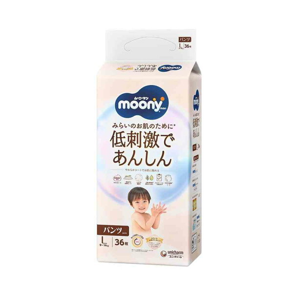 Natural Moony Man живх, L хэмжээ, 36 ширхэгтэй, 4 багц