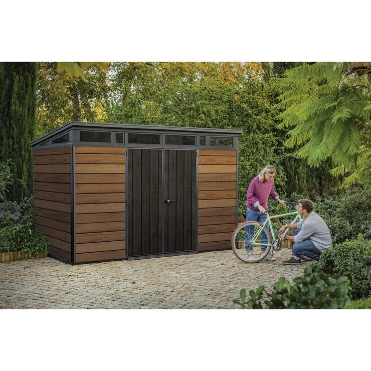 COSTCO Keter Pent 11x7 feet Shed Walnut - Image 3