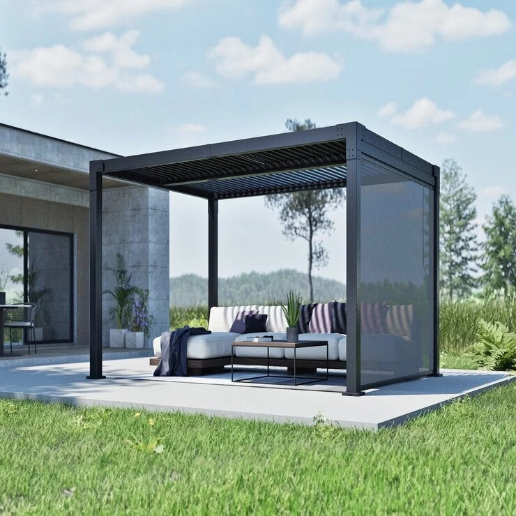 COSTCO SOJAG HANA 10x13 feet Pergola with a Side Screen Black