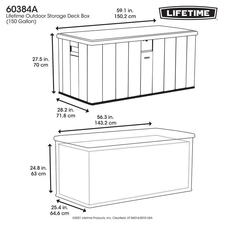 COSTCO LIFETIME 150 Gallon (567L) Deck Box - Image 5