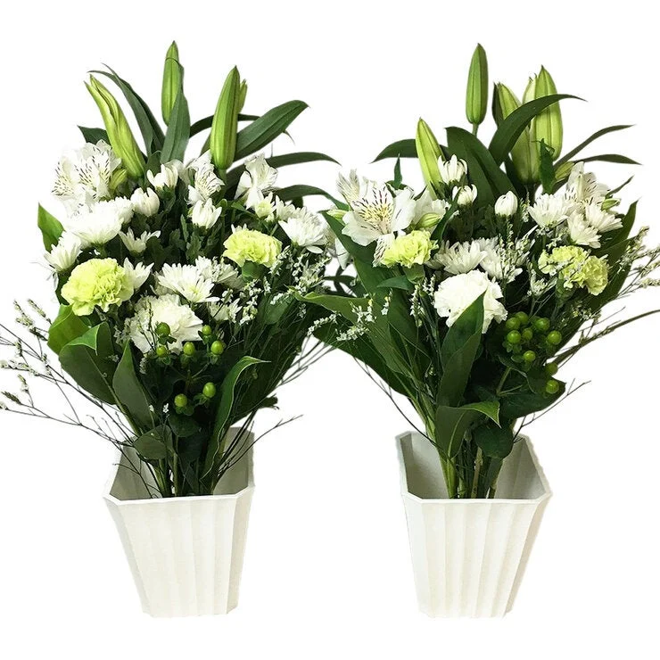COSTCO SYMPATHY PAIR BOUQUET WHITE - Image 2