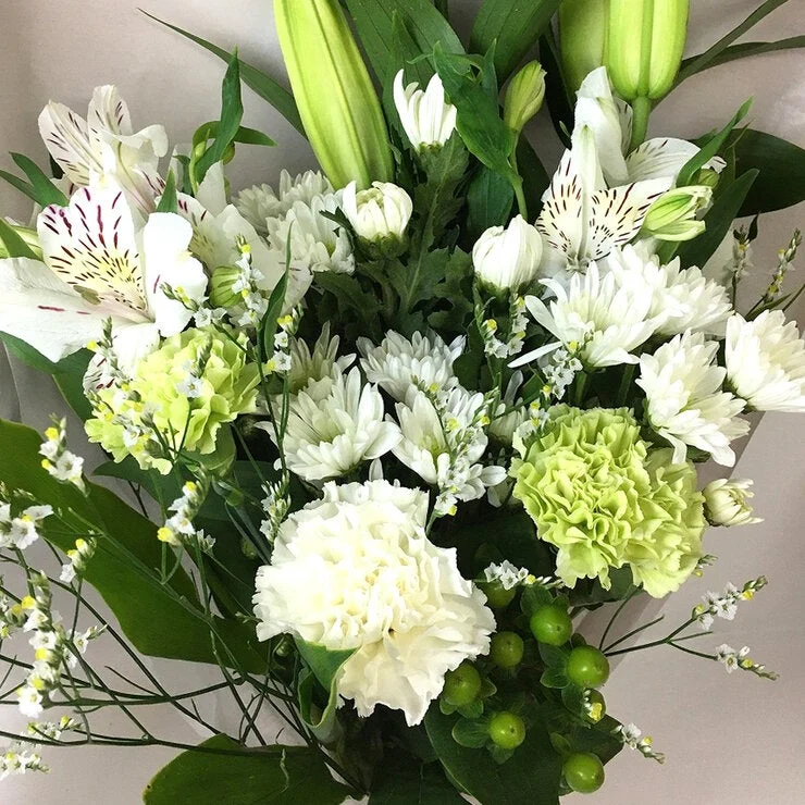 COSTCO SYMPATHY PAIR BOUQUET WHITE - Image 3