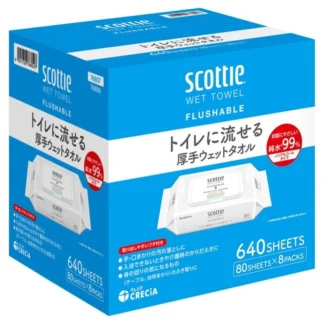 COSTCO Scottie Flushable Wet Towel 80 Sheets x 8 Packs