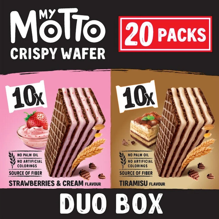 COSTCO MyMott Crispy Wafers Duo Tiramisu Strawberry 20-Pack - Image 2