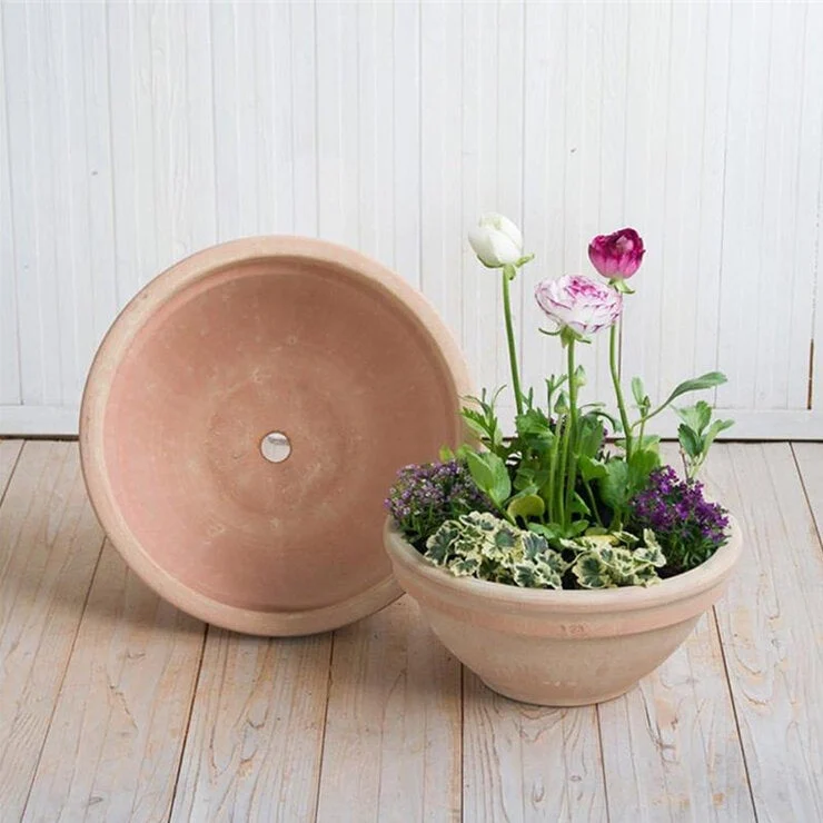 COSTCO Cyclamino Arena Terra Cotta Pot L 33.5 x 14.5cm 2 Pack with 10L Garden Soil and Pot Stone - Image 2