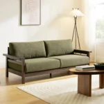 COSTCO TimberLush Vintage Wood Base Duo Sofa 2.5 Seater