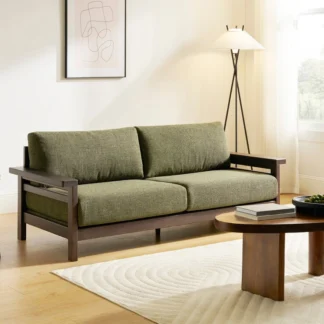 COSTCO TimberLush Vintage Wood Base Duo Sofa 2.5 Seater
