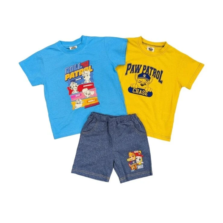 COSTCO PAW PATROL KIDS Short sleeve T-shirt 3PC SET