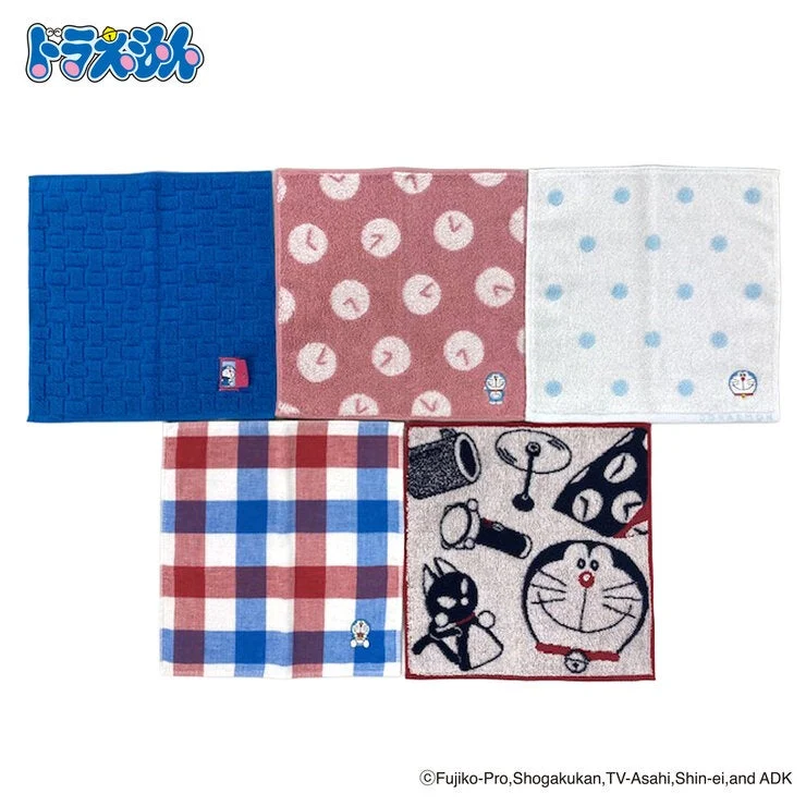 COSTCO Doraemon Handkerchief 25cm x 25cm 5PC - Image 2