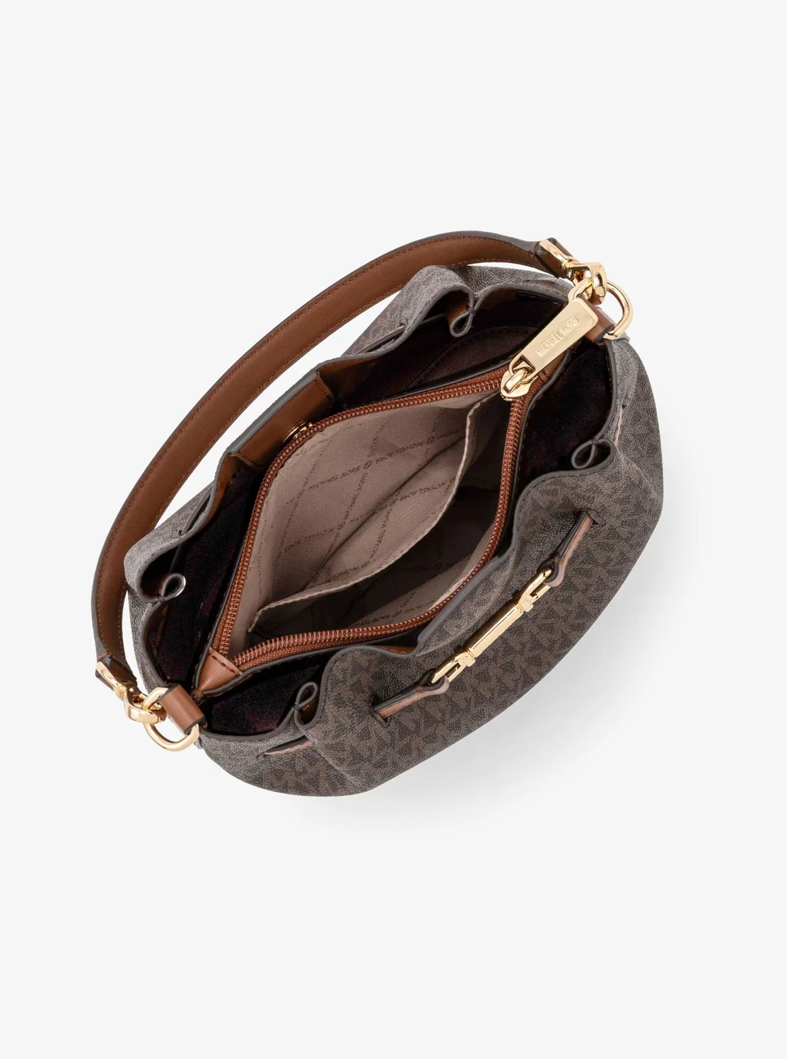 Michael Kors Карсон дунд хэмжээний мөрний цүнх - MK хээтэй - Image 2