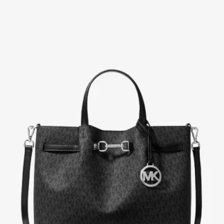 Michael Kors Карсон дунд хэмжээтэй, цахилгаантай цүнх - MK хээтэй
