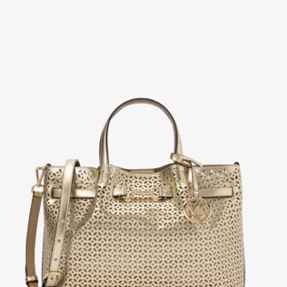 Michael Kors Карсон дунд хэмжээтэй төмөрлөг цахилгаантай цүнх