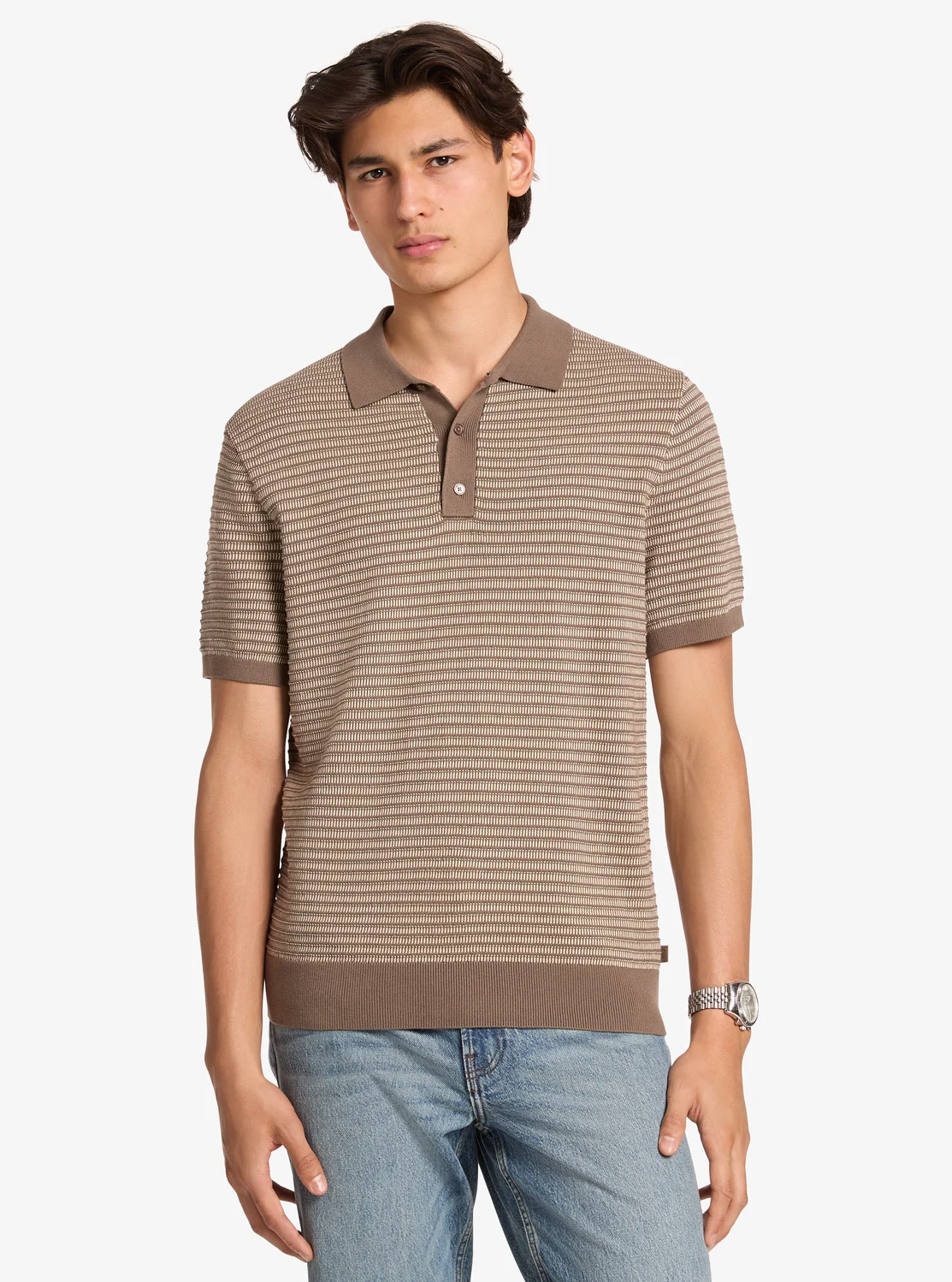 Michael Kors Хоёр өнгөт, хээтэй поло цамц