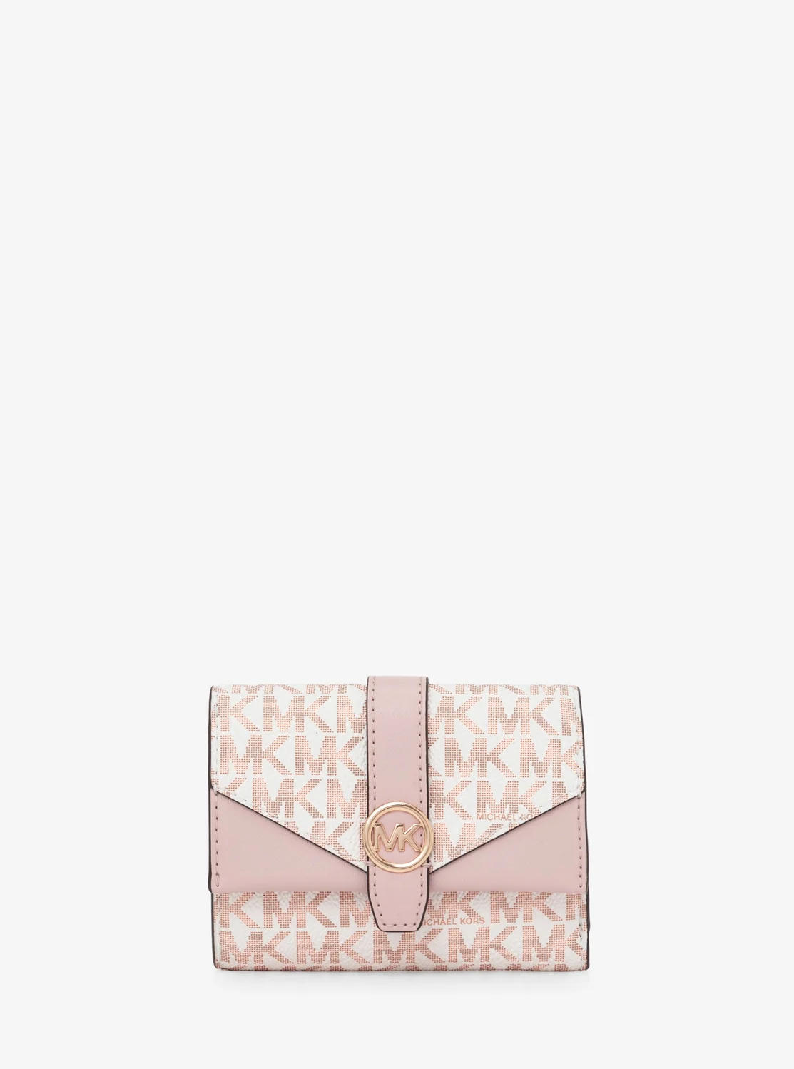 Michael Kors GREENWICH дунд хэмжээний гурван нугардаг түрийвч - MK хээтэй