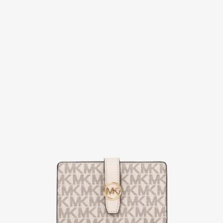 Michael Kors GREENWICH дунд хэмжээний цахилгаантай түрийвч - MK Signature