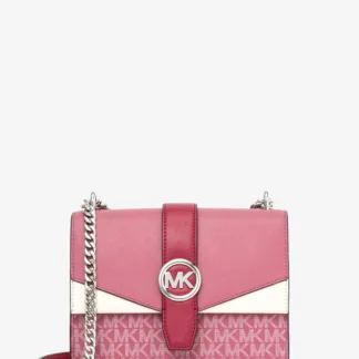 Michael Kors Greenwich жижиг хэмжээтэй нугалдаг мөрний цүнх - MK хээтэй