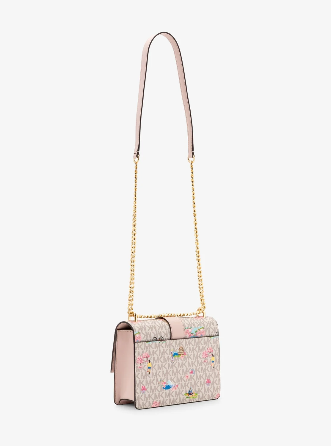 Michael Kors Greenwich жижиг flap мөрний цүнх - MK хээтэй - Image 3