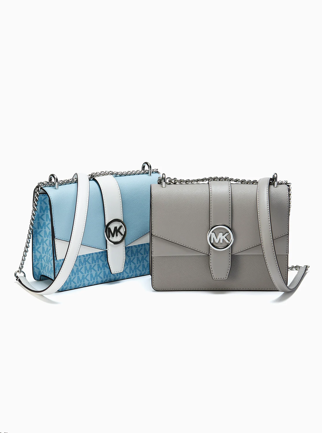 Michael Kors Greenwich жижиг flap мөрний цүнх - MK хээтэй - Image 4