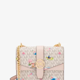 Michael Kors Greenwich жижиг flap мөрний цүнх - MK хээтэй