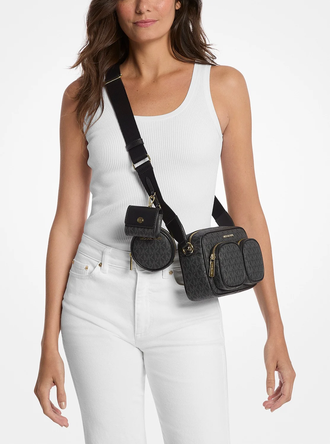 Michael Kors Jet Set Medium ширхэгтэй мөрний цүнх - Image 4