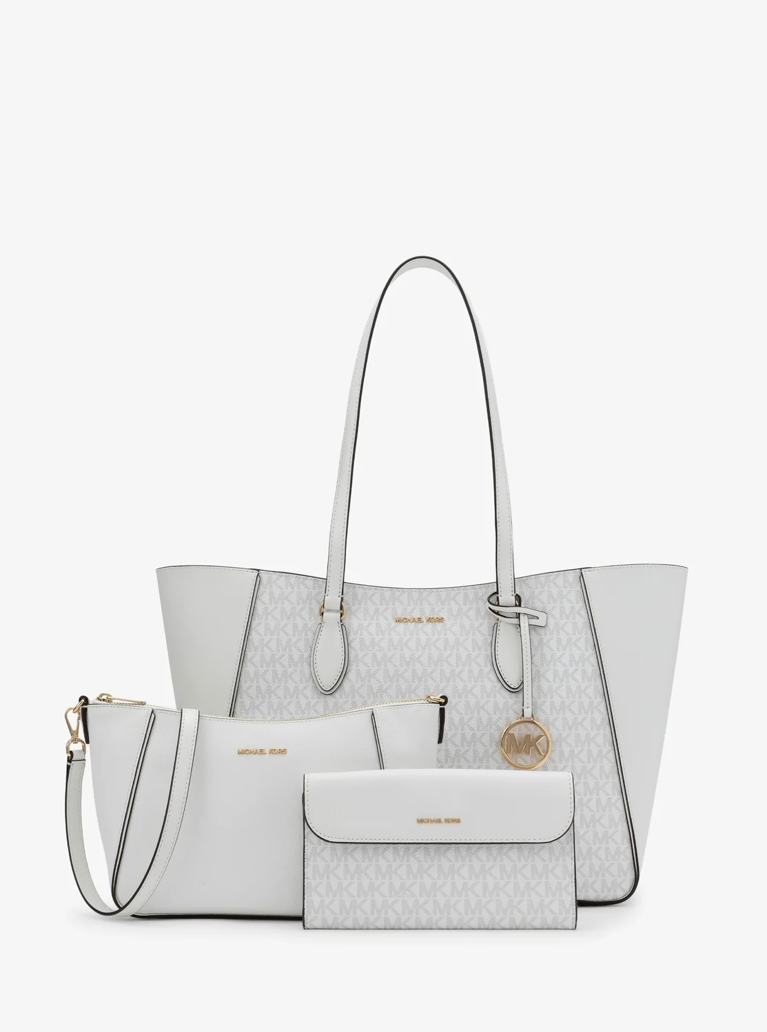 Michael Kors Jet Set Travel 3-ын-1 том хэмжээтэй үүргэвч - MK хээтэй