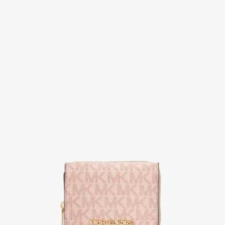 Michael Kors Jet Set Travel дунд хэмжээтэй, цахилгаантай жижиг түрийвч - MK хээтэй