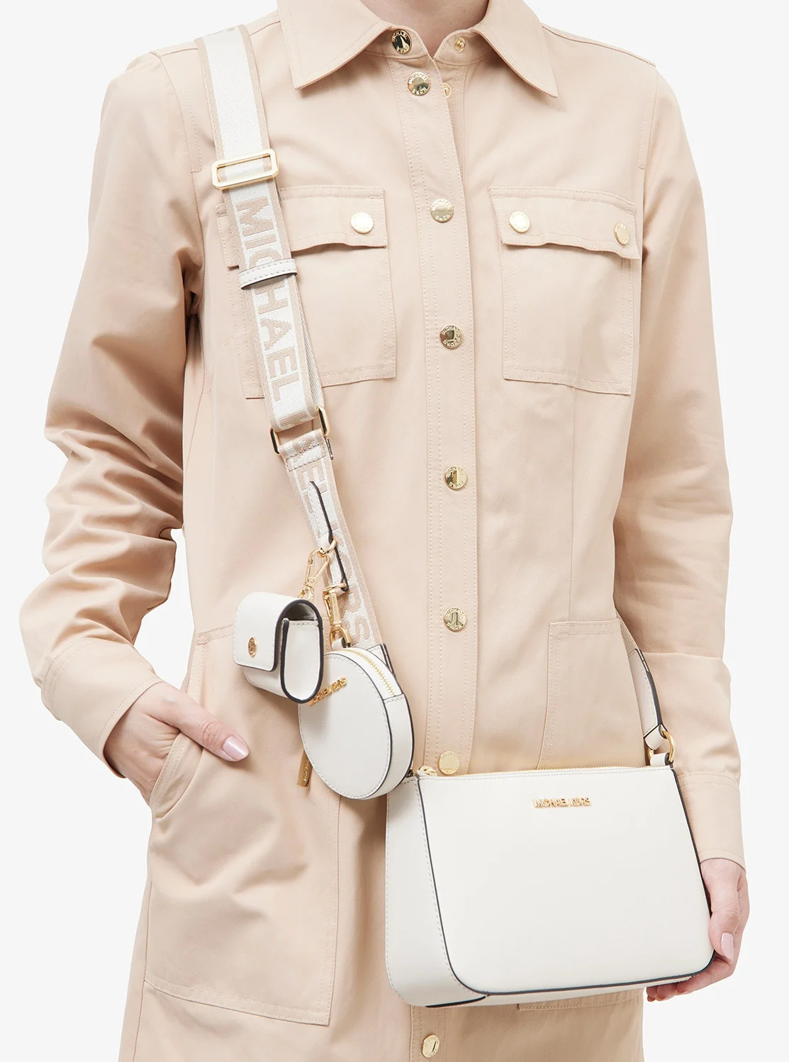 Michael Kors Jet Set Travel жижиг хэмжээтэй кроссбоди цүнх - Image 4
