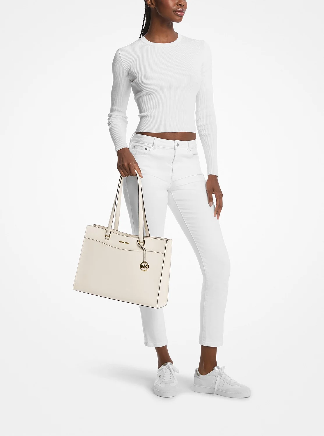 Michael Kors Jet Set Travel Саффиано арьсан том цүнх - Image 4
