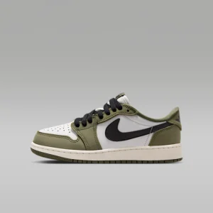 Хүүхдийн спорт гутал Air Jordan 1 Retro Low “Medium Olive and Summit White”
