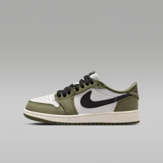 Хүүхдийн спорт гутал Air Jordan 1 Retro Low “Medium Olive and Summit White”