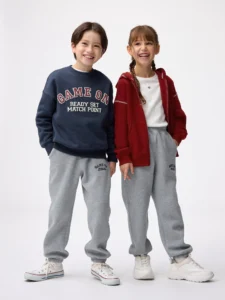 Хүүхдийн зузаан материалтай өргөн sweatpants