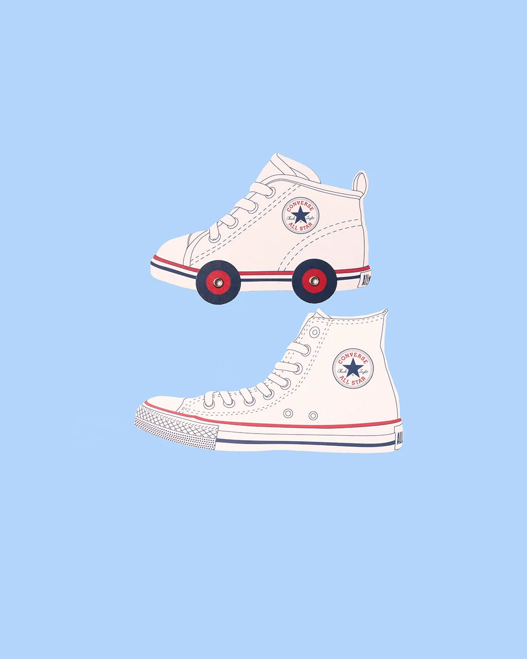 Converse Хүүхдийн гутлын хэлбэртэй мэндчилгээний хуудас - Image 3