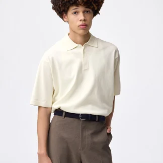 Угааж болдог богино ханцуйтай нэхмэл поло цамц