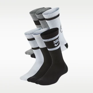 NIKE Everyday — Kids' Cushioned Crew Socks (6 Pairs)
