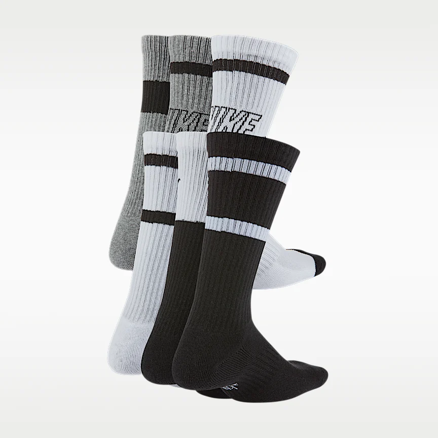NIKE Everyday — Kids' Cushioned Crew Socks (6 Pairs) - Image 2