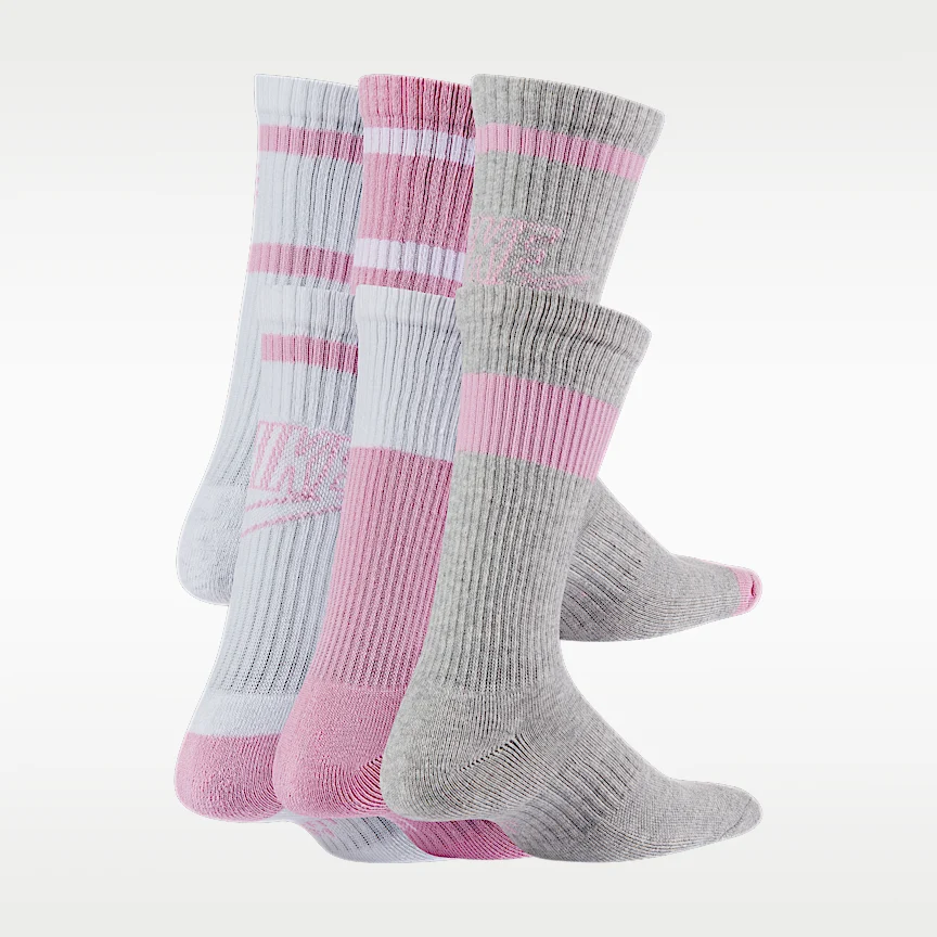 NIKE Everyday — Kids' Cushioned Crew Socks (6 Pairs) - Image 2