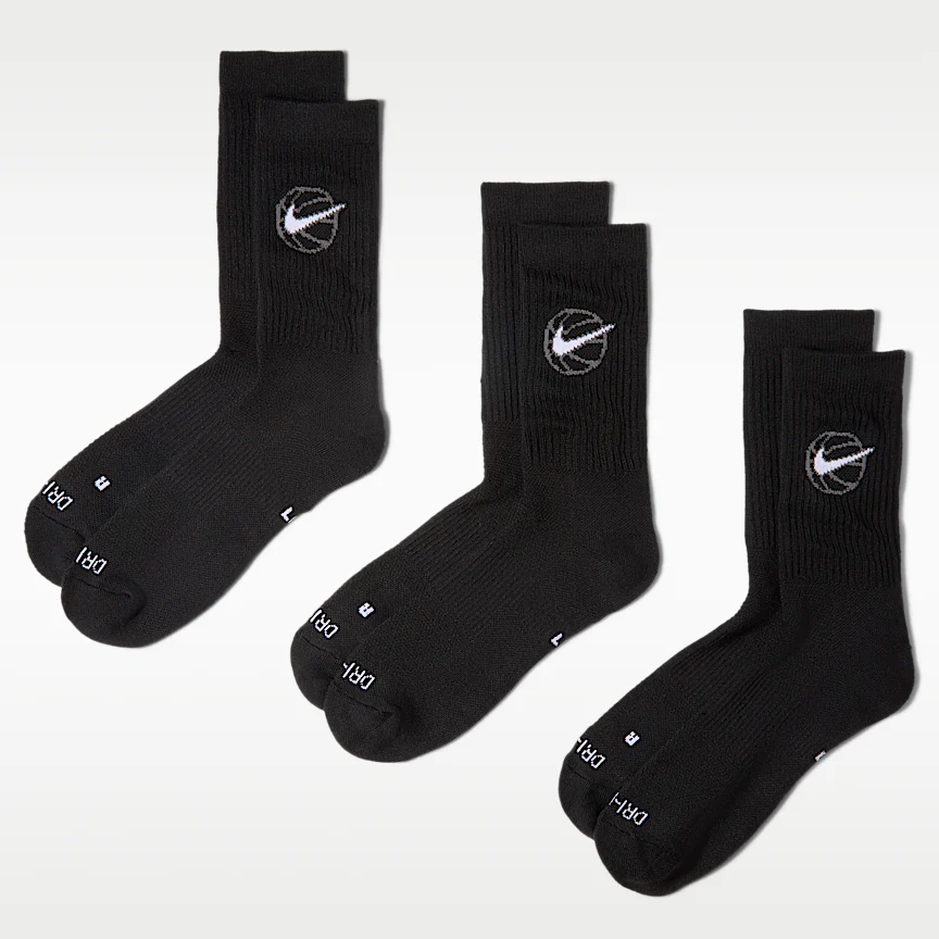 NIKE Everyday Crew — Basketball Socks (3 Pairs)