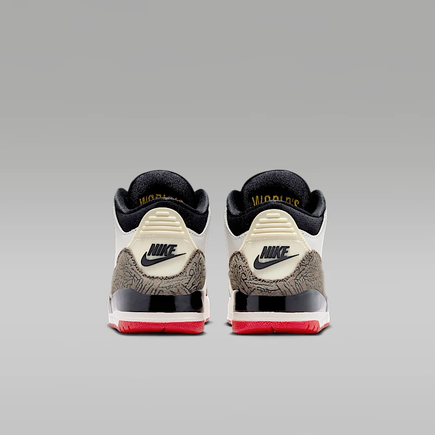 NIKE Jordan 3 "World's Best" — Little Kids' Shoes - Image 6