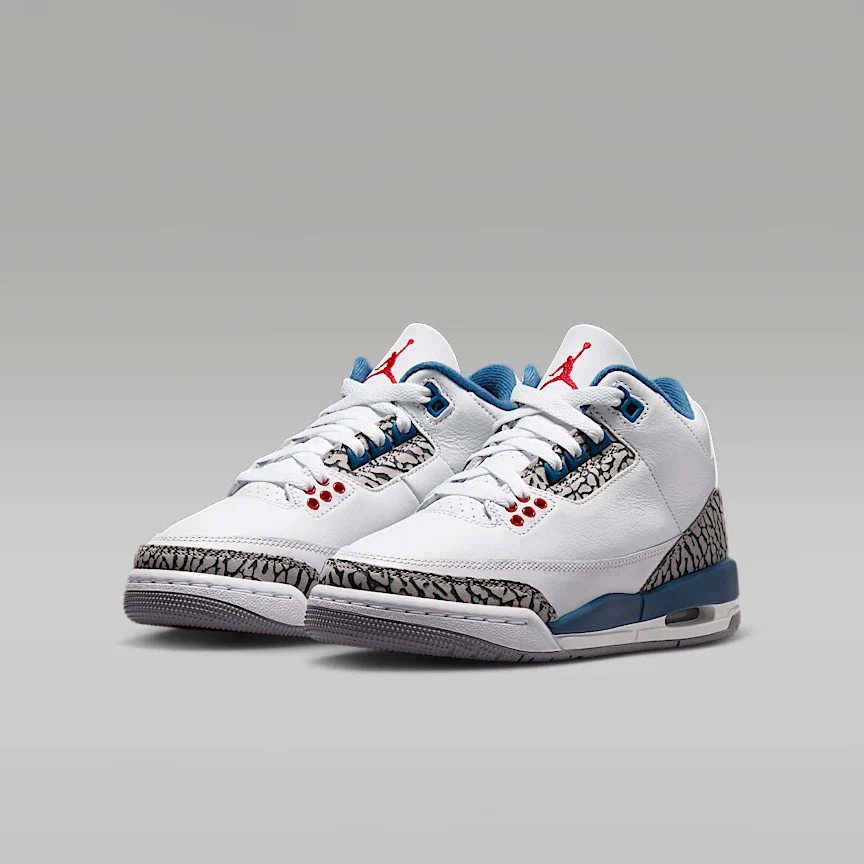 NIKE Air Jordan 3 Retro "True Blue" — Big Kids' Shoes - Image 5