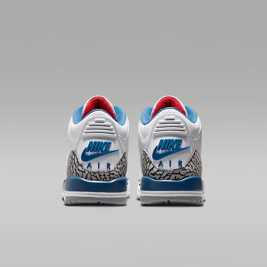 NIKE Air Jordan 3 Retro "True Blue" — Big Kids' Shoes - Image 6