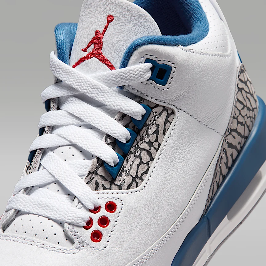 NIKE Air Jordan 3 Retro "True Blue" — Big Kids' Shoes - Image 7