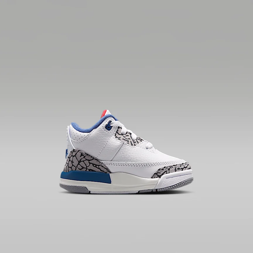 NIKE Jordan 3 Retro "True Blue" — Baby/Toddler Shoes - Image 3