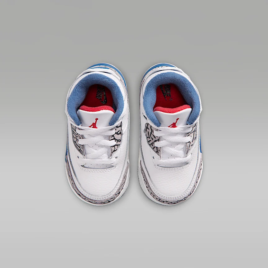 NIKE Jordan 3 Retro "True Blue" — Baby/Toddler Shoes - Image 4