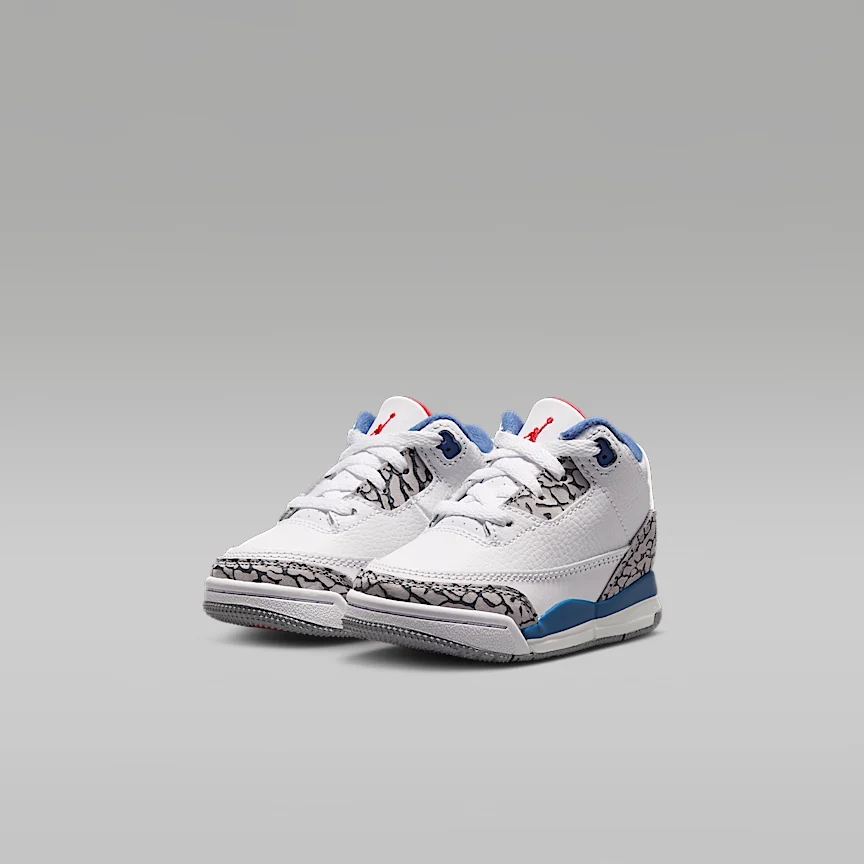 NIKE Jordan 3 Retro "True Blue" — Baby/Toddler Shoes - Image 5