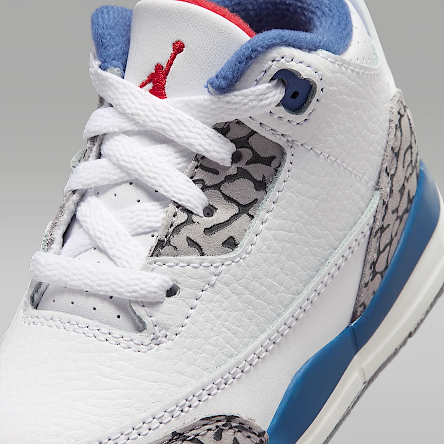 NIKE Jordan 3 Retro "True Blue" — Baby/Toddler Shoes - Image 7