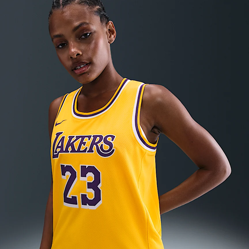 NIKE LeBron James Los Angeles Lakers Icon Edition 2022/23 — Nike Dri-FIT NBA Swingman Jersey - Image 2
