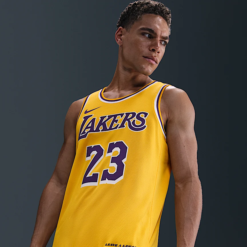 NIKE LeBron James Los Angeles Lakers Icon Edition 2022/23 — Nike Dri-FIT NBA Swingman Jersey - Image 3