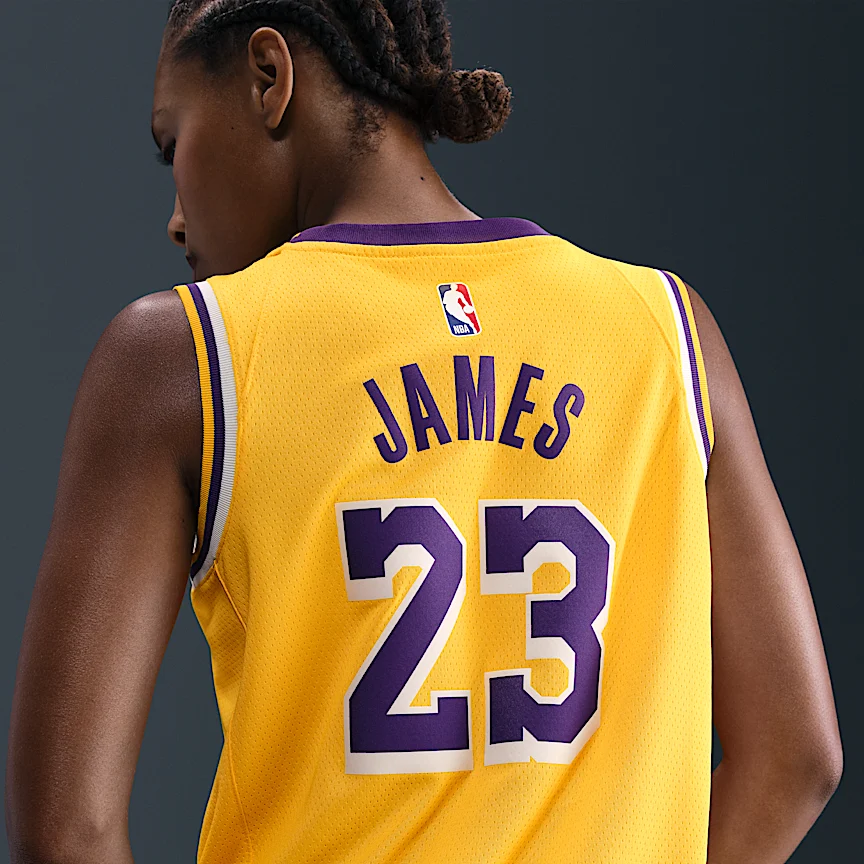 NIKE LeBron James Los Angeles Lakers Icon Edition 2022/23 — Nike Dri-FIT NBA Swingman Jersey - Image 4