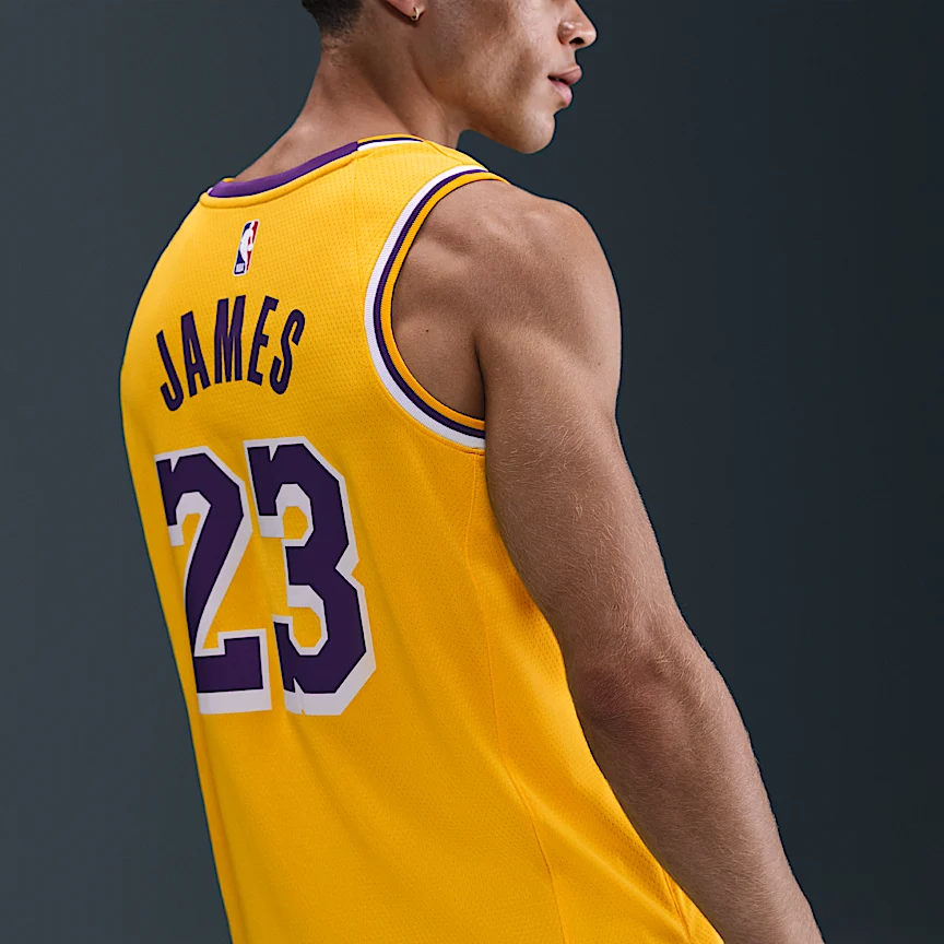 NIKE LeBron James Los Angeles Lakers Icon Edition 2022/23 — Nike Dri-FIT NBA Swingman Jersey - Image 5