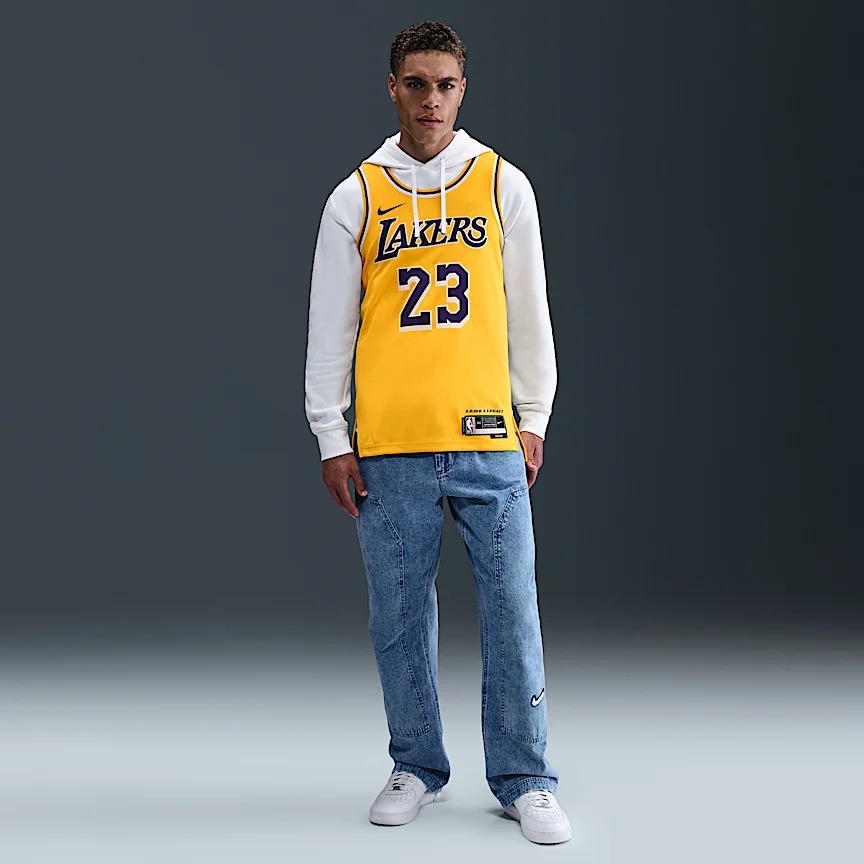 NIKE LeBron James Los Angeles Lakers Icon Edition 2022/23 — Nike Dri-FIT NBA Swingman Jersey - Image 7